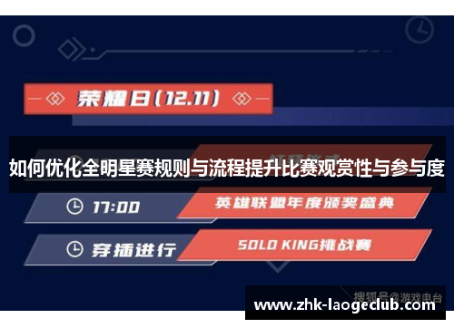 如何优化全明星赛规则与流程提升比赛观赏性与参与度